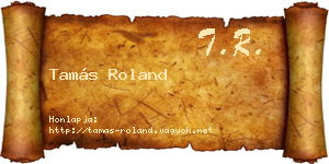 Tamás Roland névjegykártya