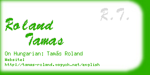 roland tamas business card