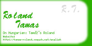 roland tamas business card